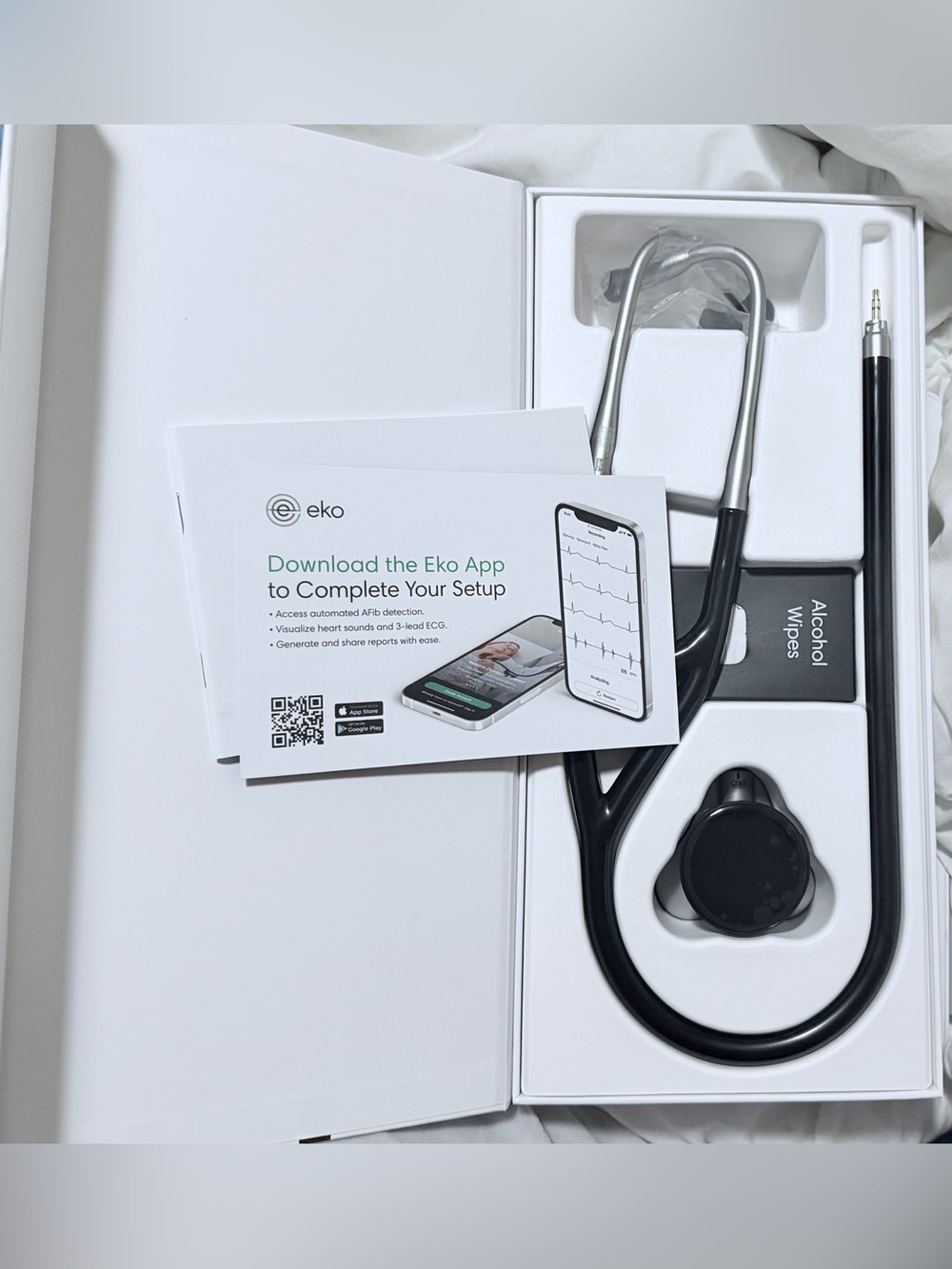 NWT Eko CORE 500 Digital Stethoscope - Silver
